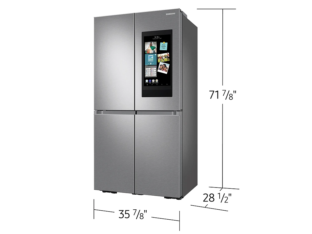 RF23A9771SR/AA | 23 cu. ft. Smart Counter Depth 4-Door Flex™ refrigerator with Family Hub™ and Beverage Center in Stainless Steel | Samsung Business US