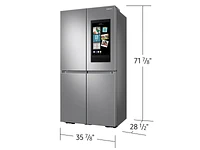 RF23A9771SR/AA | 23 cu. ft. Smart Counter Depth 4-Door Flex™ refrigerator with Family Hub™ and Beverage Center in Stainless Steel | Samsung Business US