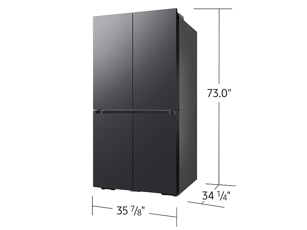 Bespoke 4-Door Flex™ Refrigerator (29 cu. ft.) in Matte Black Steel - RF29A967541/AA | Samsung US