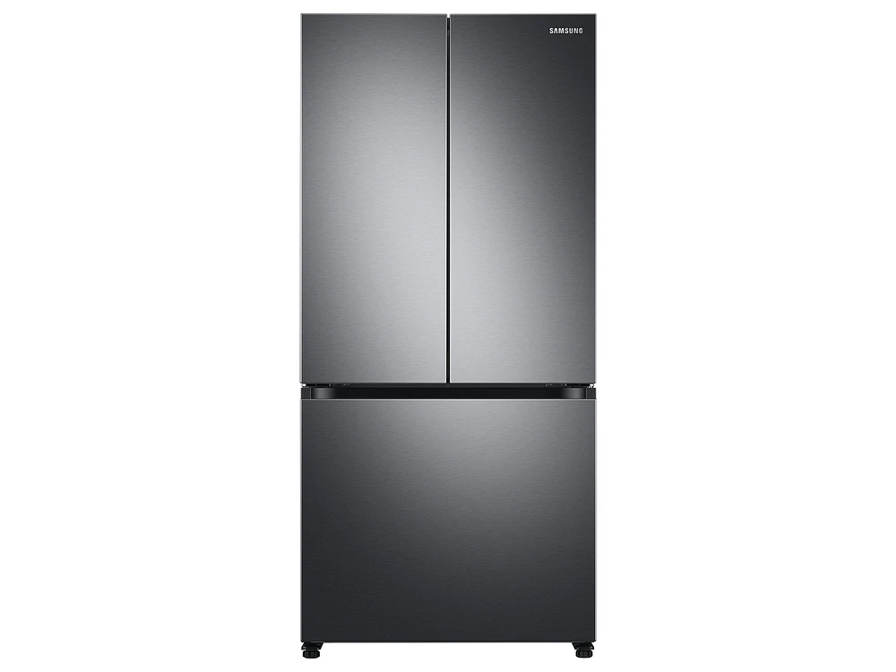 18 cu. ft. Smart Counter Depth 3-Door French Door Refrigerator in Black Stainless Steel Refrigerators - RF18A5101SG/AA | Samsung US