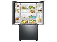 18 cu. ft. Smart Counter Depth 3-Door French Door Refrigerator in Black Stainless Steel Refrigerators - RF18A5101SG/AA | Samsung US