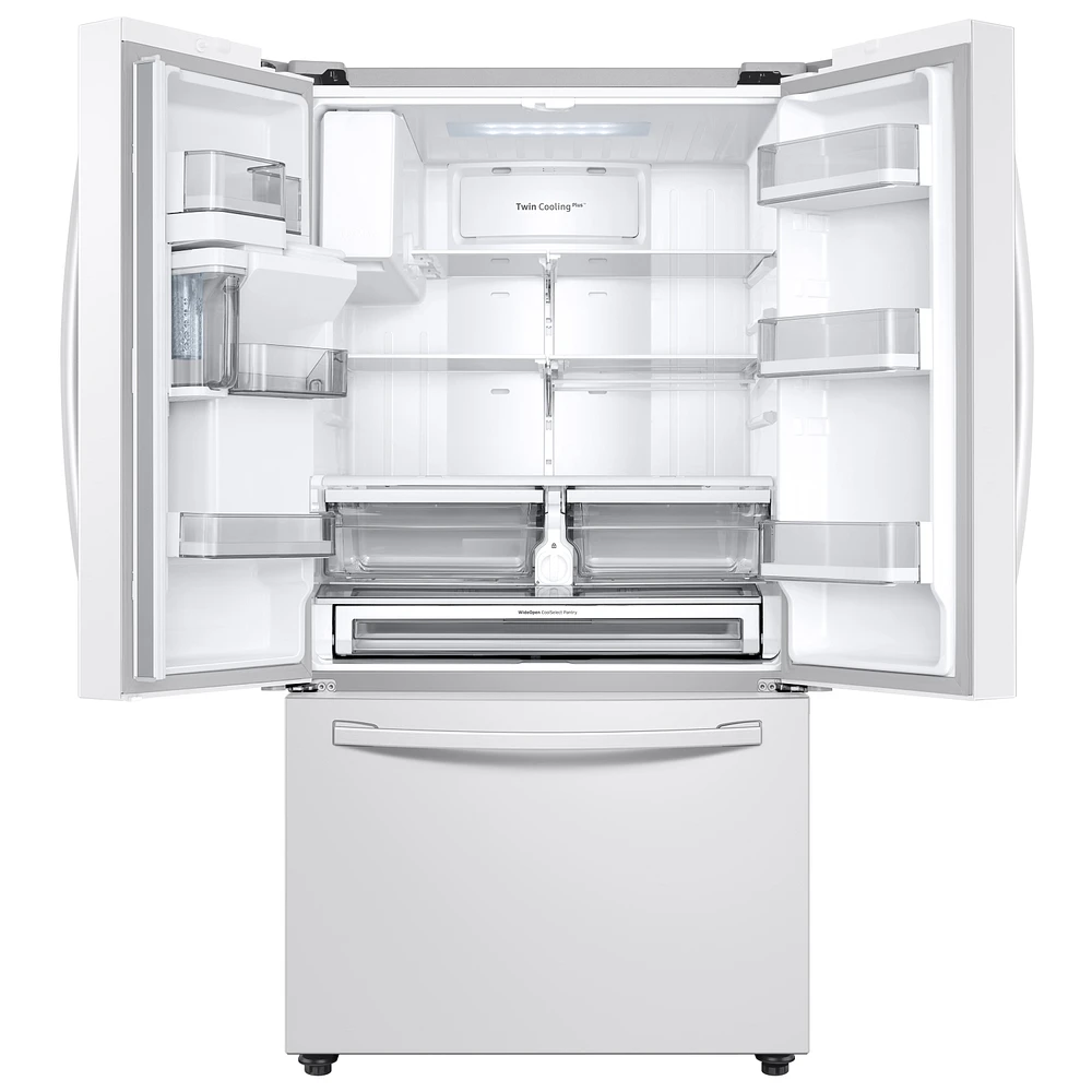 RF28R6222WW/AA | 28 cu. ft. Smart 3-Door French Door Refrigerator with AutoFill Water Pitcher in White | Samsung Business US