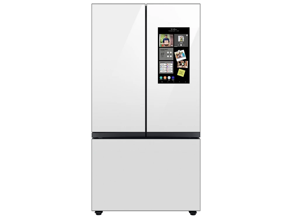 Bespoke -Door French Door Refrigerator ( cu. ft.) - with Family Hub™ in White Glass Refrigerators