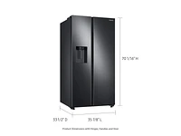 Black Stainless Steel 27.4 cu. ft. Side by Side Fridge | Samsung US