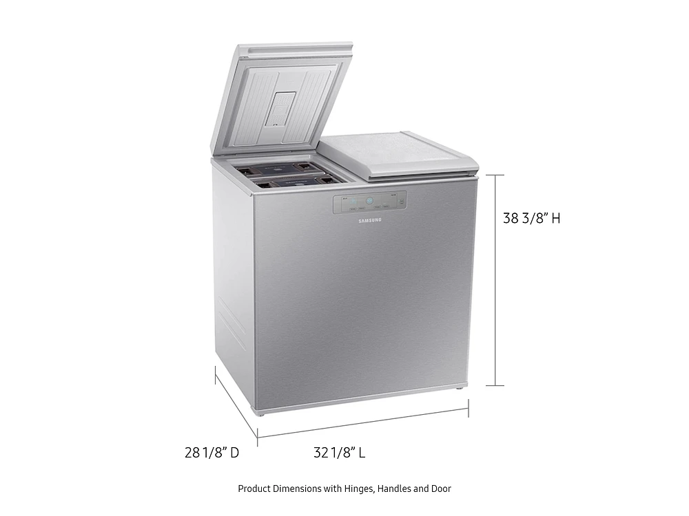 RP22T31137Z/AA | 7.6 cu. ft. Kimchi & Specialty 2-Door Chest Refrigerator in Silver | Samsung Business US