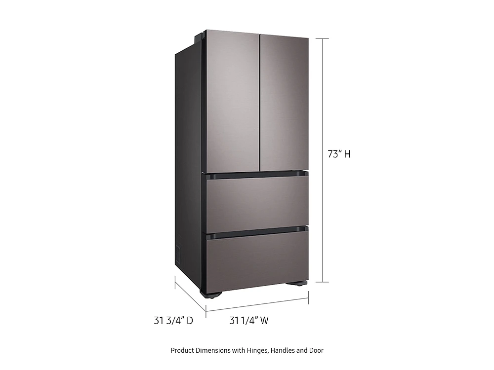 RQ48T9432T1/AA | 17.3 cu. ft. Smart Kimchi & Specialty 4-Door French Door Refrigerator in Platinum Bronze | Samsung Business US