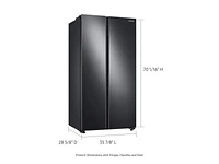 RS23A500ASG/AA | 23 cu. ft. Smart Counter Depth Side-by-Side Refrigerator in Black Stainless Steel | Samsung Business US