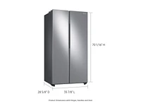 RS23A500ASR/AA | 23 cu. ft. Smart Counter Depth Side-by-Side Refrigerator in Stainless Steel | Samsung Business US