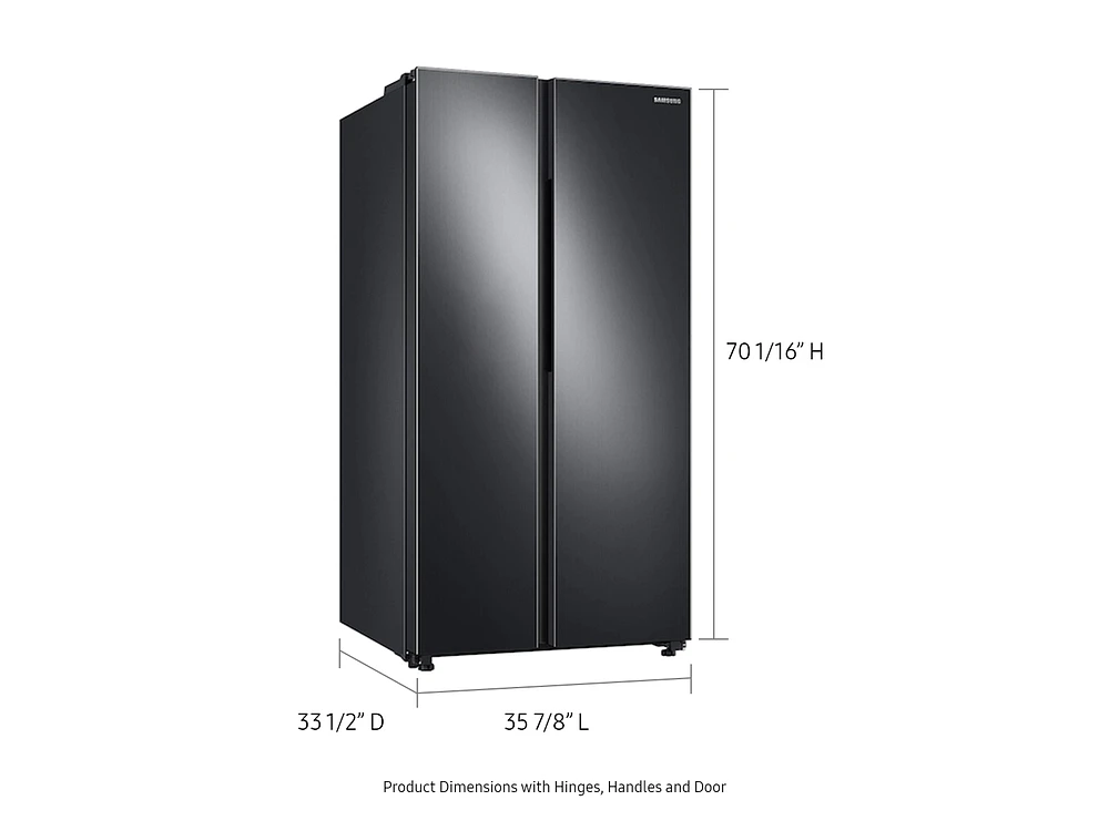 RS28A500ASG/AA | 28 cu. ft. Smart Side-by-Side Refrigerator in Black Stainless Steel | Samsung Business US