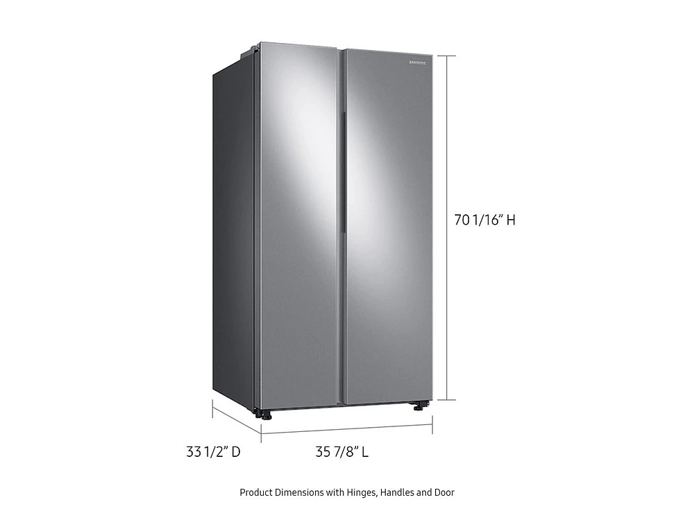 RS28A500ASR/AA | 28 cu. ft. Smart Side-by-Side Refrigerator in Stainless Steel | Samsung Business US