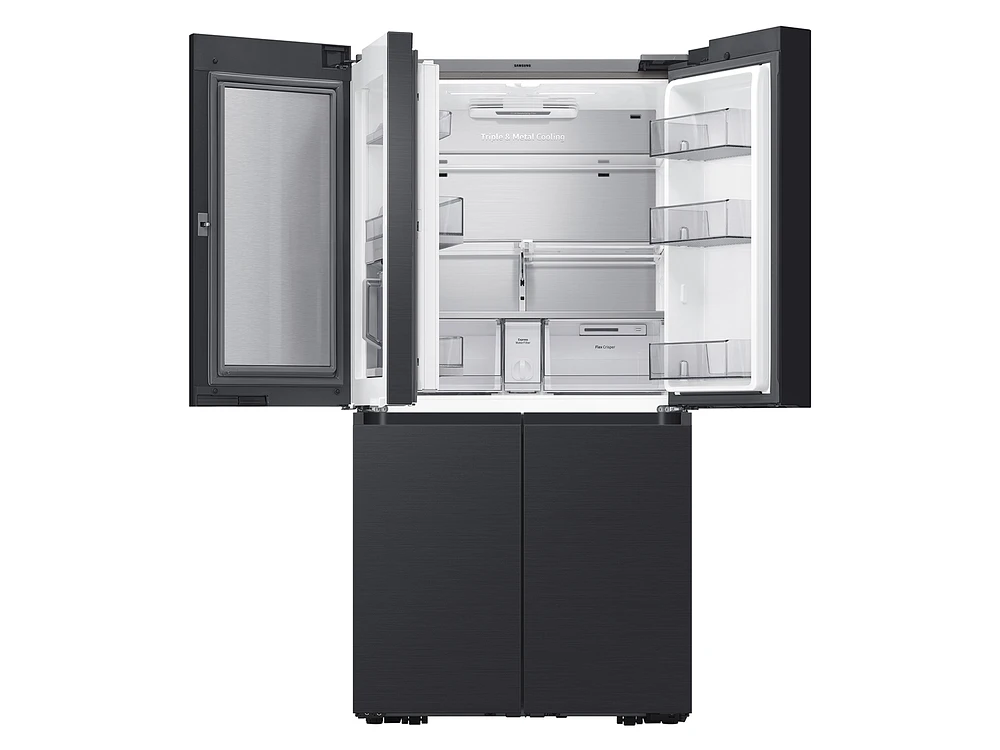 RF23A9675MT/AA | 23 cu. ft. Smart Counter Depth BESPOKE 4-Door Flex™ Refrigerator with Customizable Panel Colors in Matte Black Steel | Samsung Business US