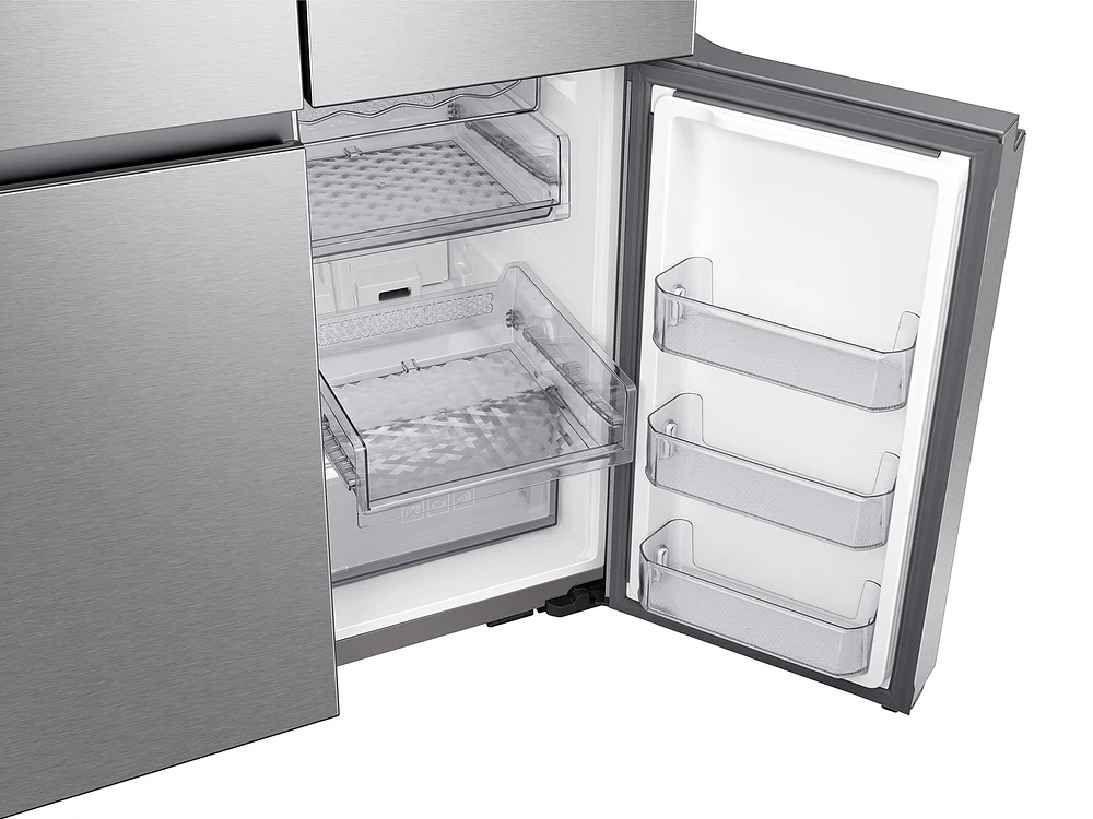 RF23A9771SR/AA | 23 cu. ft. Smart Counter Depth 4-Door Flex™ refrigerator with Family Hub™ and Beverage Center in Stainless Steel | Samsung Business US