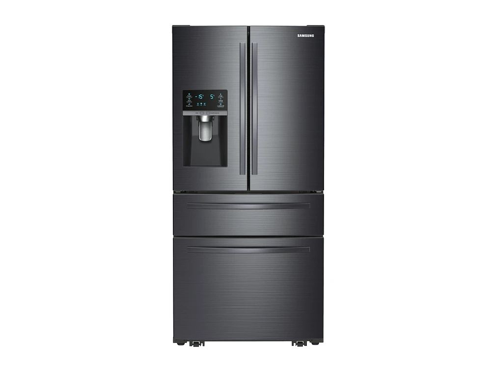 RF25HMIDBSG/AA | 25 cu. ft. Large Capacity 4-Door French Door Refrigerator with External Water & Ice Dispenser in Black Stainless Steel | Samsung Business US