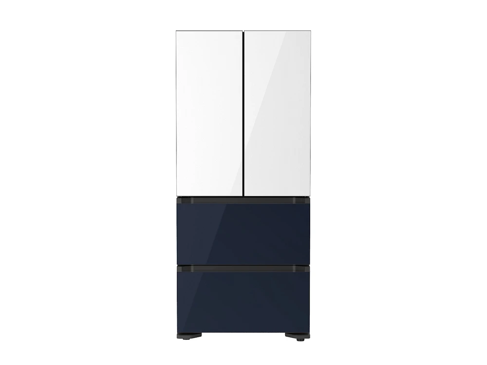 RQ48T94B277/AA | 17.3 cu. ft. Smart Kimchi & Specialty 4-Door French Door Refrigerator in White-Navy Glass | Samsung Business US