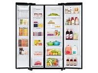 RS23A500ASG/AA | 23 cu. ft. Smart Counter Depth Side-by-Side Refrigerator in Black Stainless Steel | Samsung Business US