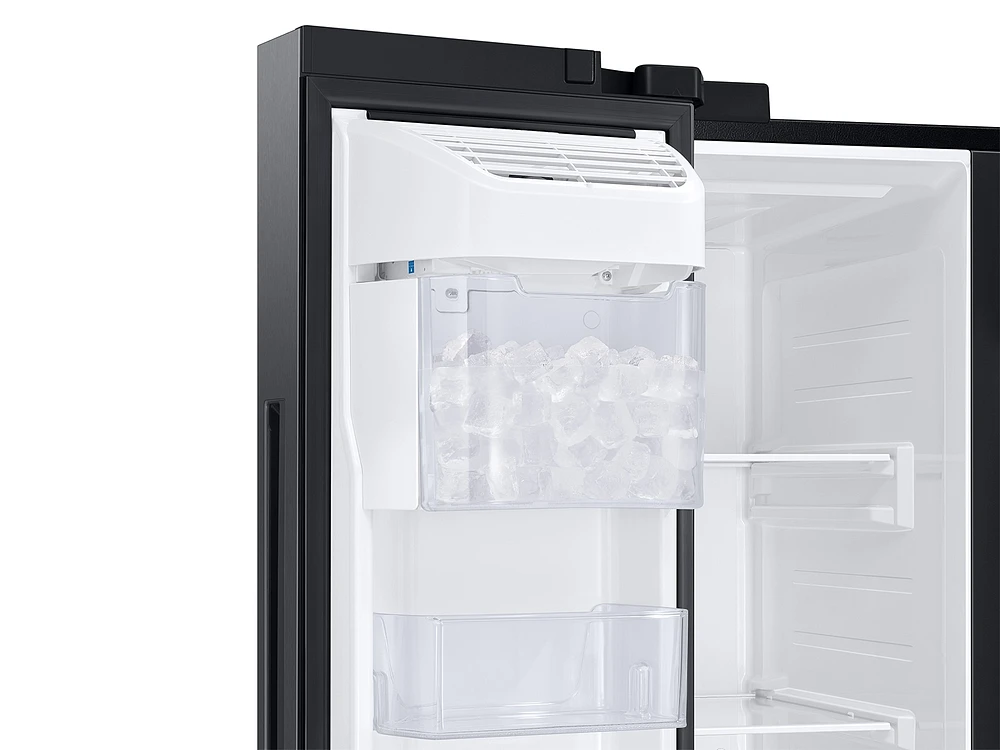 RS28A500ASG/AA | 28 cu. ft. Smart Side-by-Side Refrigerator in Black Stainless Steel | Samsung Business US