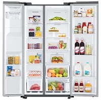 RS27T5201SR/AA | 27.4 cu. ft. Smart Side-by-Side Refrigerator with Large Capacity in Stainless Steel | Samsung Business US