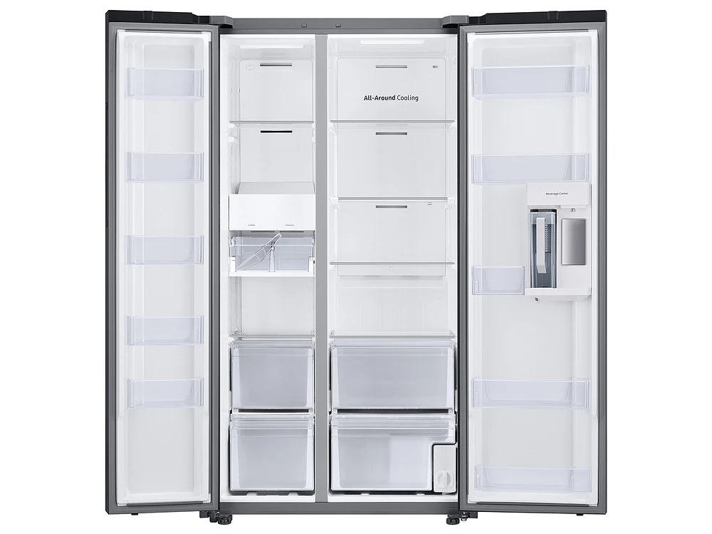 Bespoke cu. ft. Side-by-side Refrigerator with Beverage Center™ in Stainless Steel | Samsung US