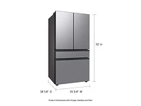 RF29BB8600QLAA | Bespoke 4-Door French Door Refrigerator (29 cu. ft.) with Beverage Center™ in Stainless Steel | Samsung Business US