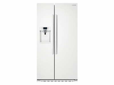 22 cu. ft. Counter Depth Side-by-Side Refrigerator in White Refrigerator - RS22HDHPNWW/AA | Samsung US