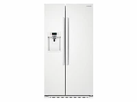 22 cu. ft. Counter Depth Side-by-Side Refrigerator in White Refrigerator - RS22HDHPNWW/AA | Samsung US