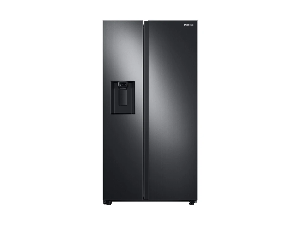 Black Stainless Steel 27.4 cu. ft. Side by Side Fridge | Samsung US