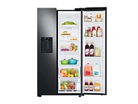 Black Stainless Steel 27.4 cu. ft. Side by Side Fridge | Samsung US