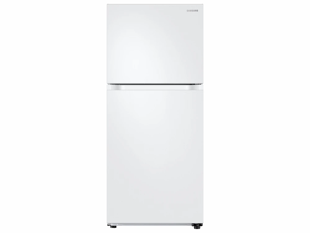 White 18 cu. ft. Top Freezer Fridge with FlexZone | Samsung US