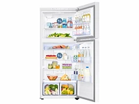 White 18 cu. ft. Top Freezer Fridge with FlexZone | Samsung US