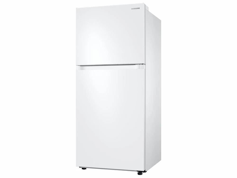 White 18 cu. ft. Top Freezer Fridge with FlexZone | Samsung US