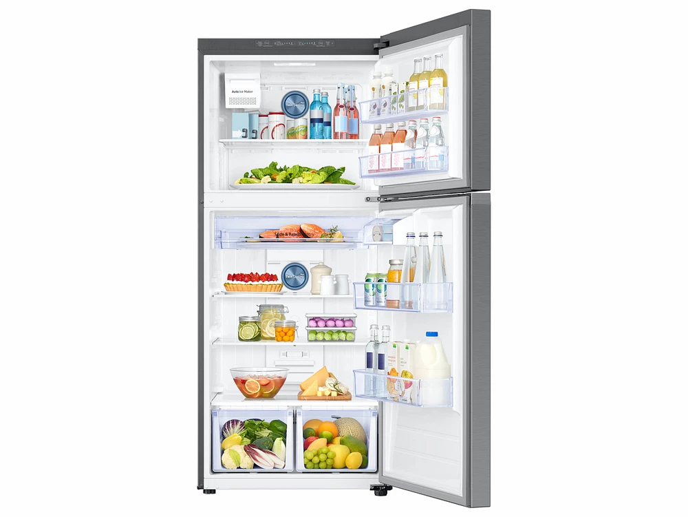 18 cu. ft. Top Freezer Refrigerator with FlexZone™ and Ice Maker in Stainless Steel Refrigerator - RT18M6215SR/AA | Samsung US