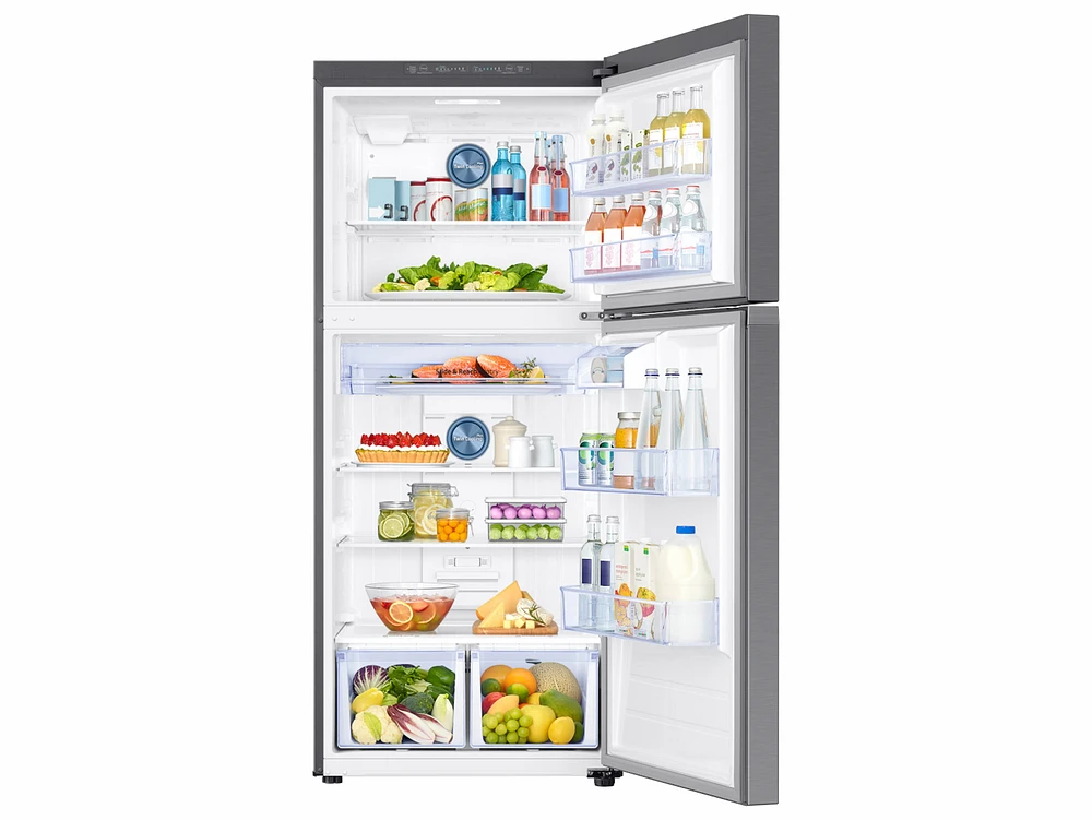 18 cu. ft. Top Freezer Refrigerator in Stainless Steel (RT18M6213SR) | Samsung US