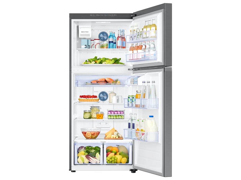 Stainless Steel cu. ft. Top Freezer Fridge with Ice Maker | Samsung US