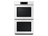 Bespoke 30" White Glass Double Wall Oven with AI Pro Cooking™ Camera | Samsung Business US