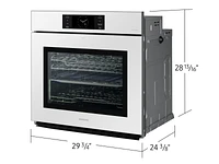 Bespoke 30" White Glass Single Wall Oven with AI Pro Cooking™ Camera | Samsung Business US