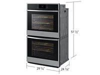 30" Double Wall Oven with Steam Cook in Stainless Steel | Samsung Business US