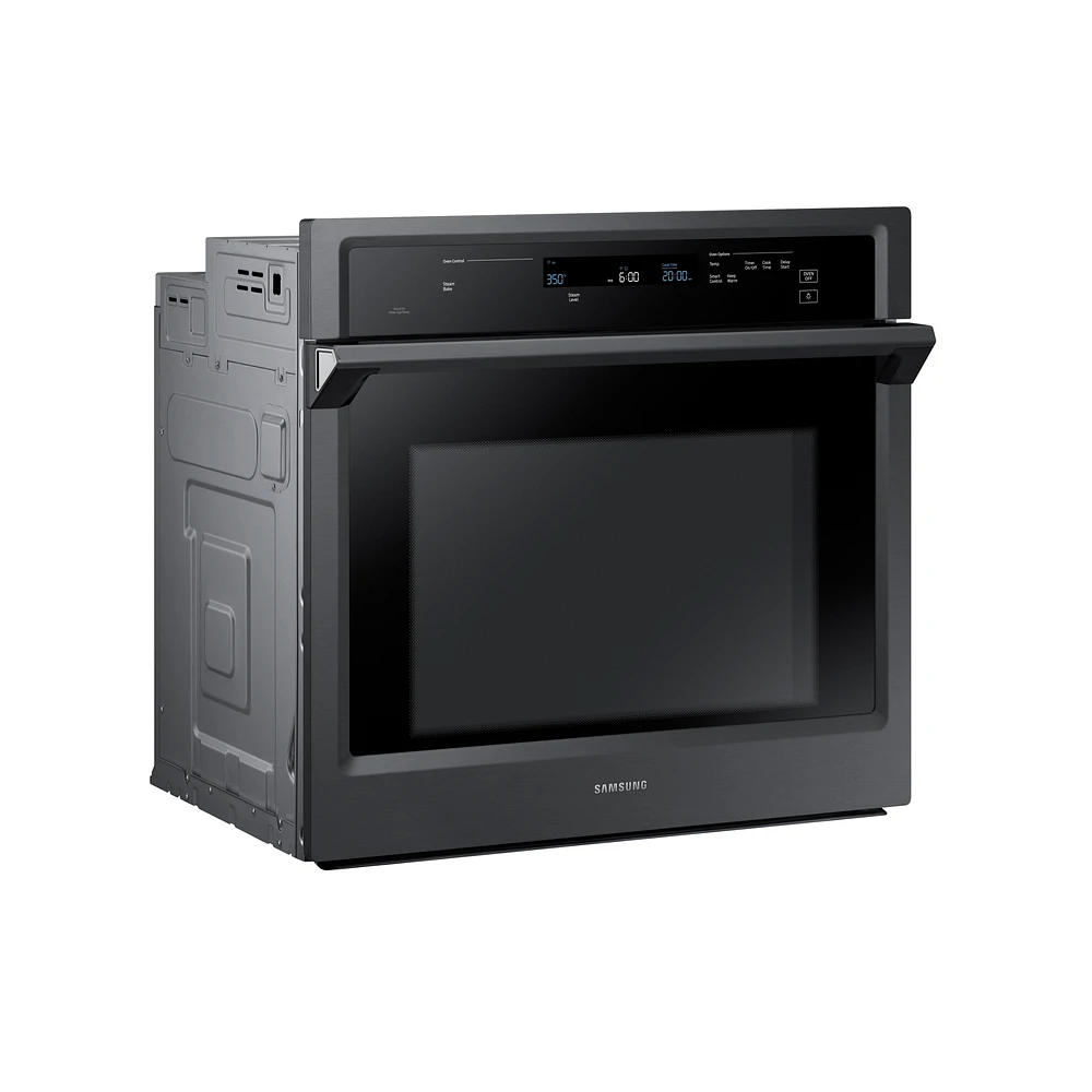 30" Single Electric Wall Oven with Steam Cook in Stainless Steel | Samsung US