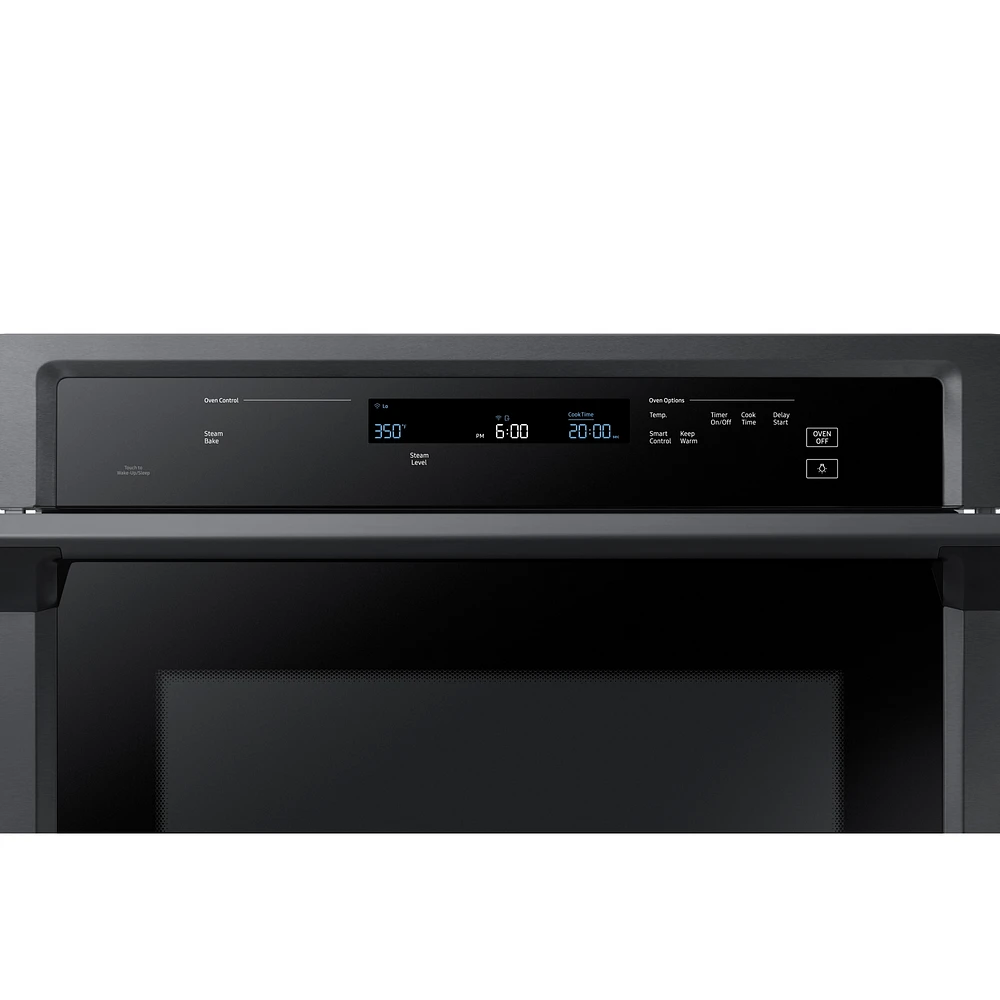 30" Single Electric Wall Oven with Steam Cook in Stainless Steel | Samsung US