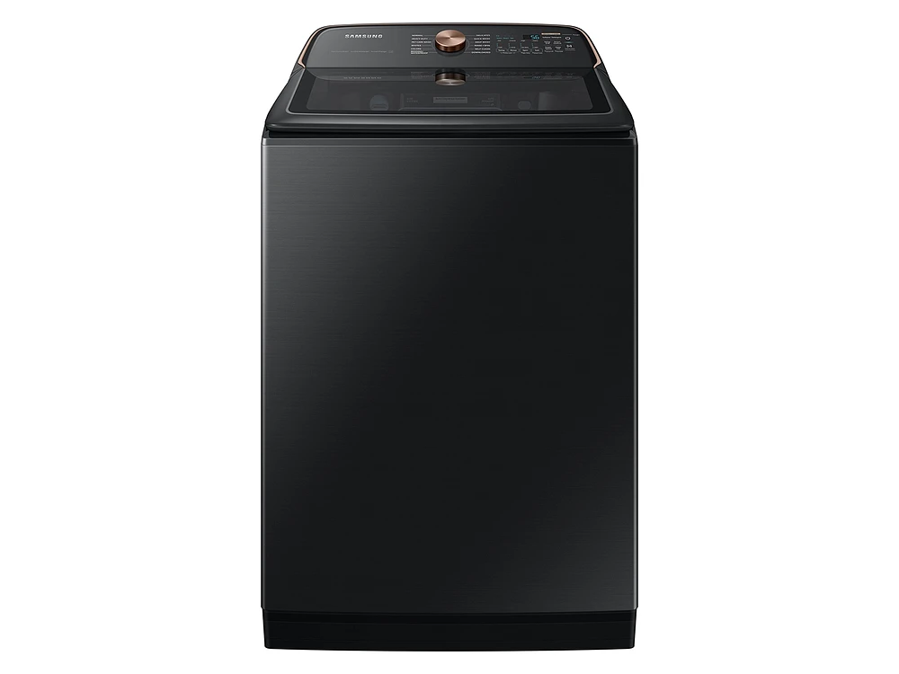 5.4 cu. ft. Extra-Large Capacity Smart Top Load Washer with Pet Care Solution and Auto Dispense System in Brushed Black | Samsung US