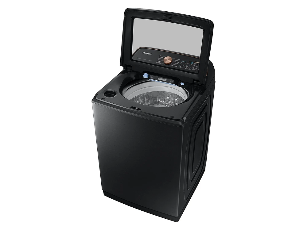 5.4 cu. ft. Extra-Large Capacity Smart Top Load Washer with Pet Care Solution and Auto Dispense System in Brushed Black | Samsung US