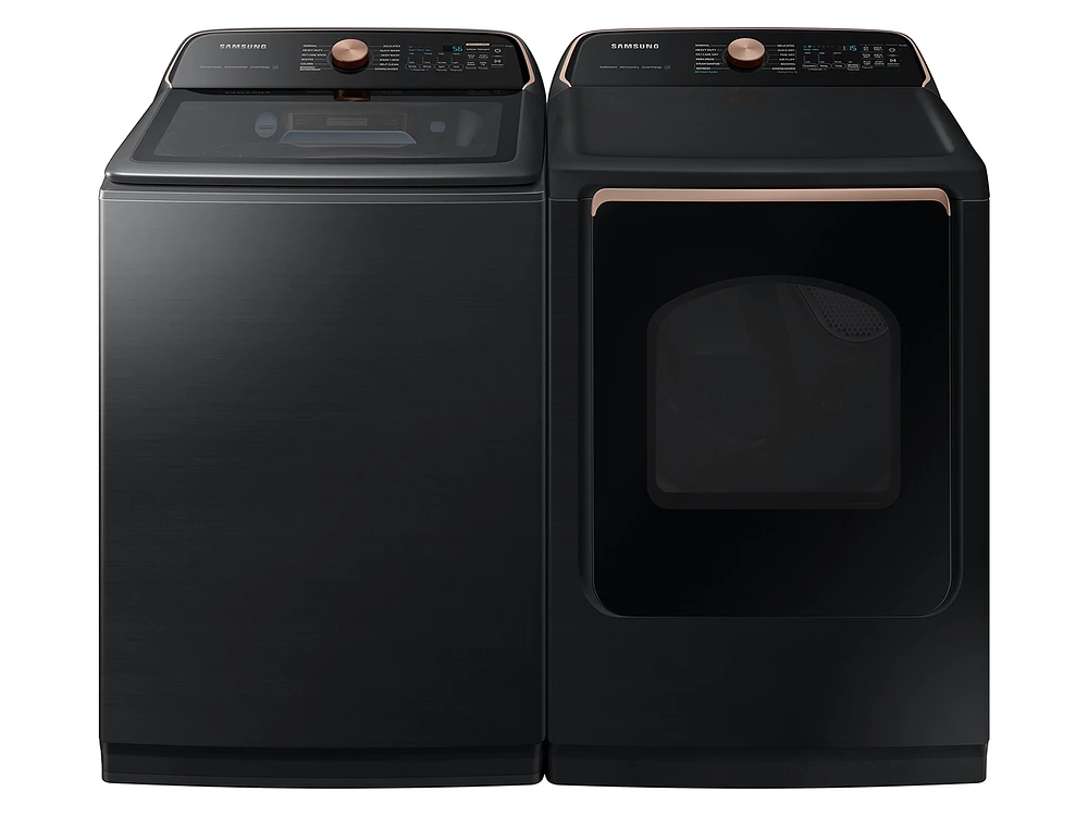 5.4 cu. ft. Extra-Large Capacity Smart Top Load Washer with Pet Care Solution and Auto Dispense System in Brushed Black | Samsung US