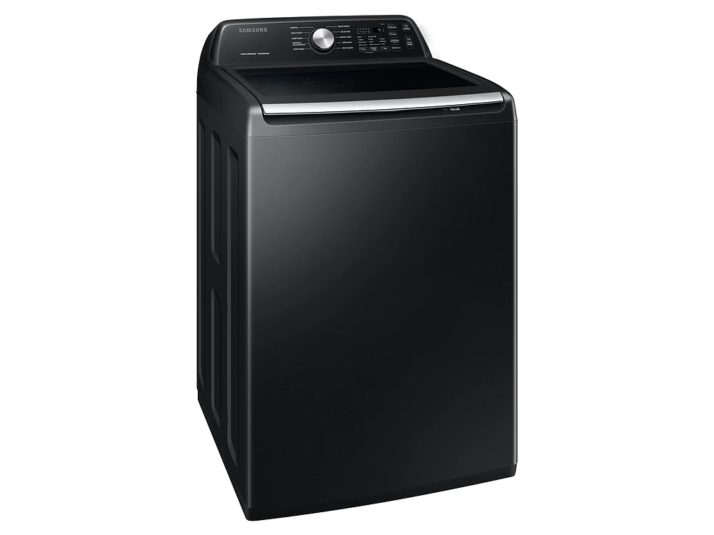 WA44A3405AV/A4 | 4.4 cu. ft. Top Load Washer with ActiveWave™ Agitator and Active WaterJet in Brushed Black | Samsung Business US