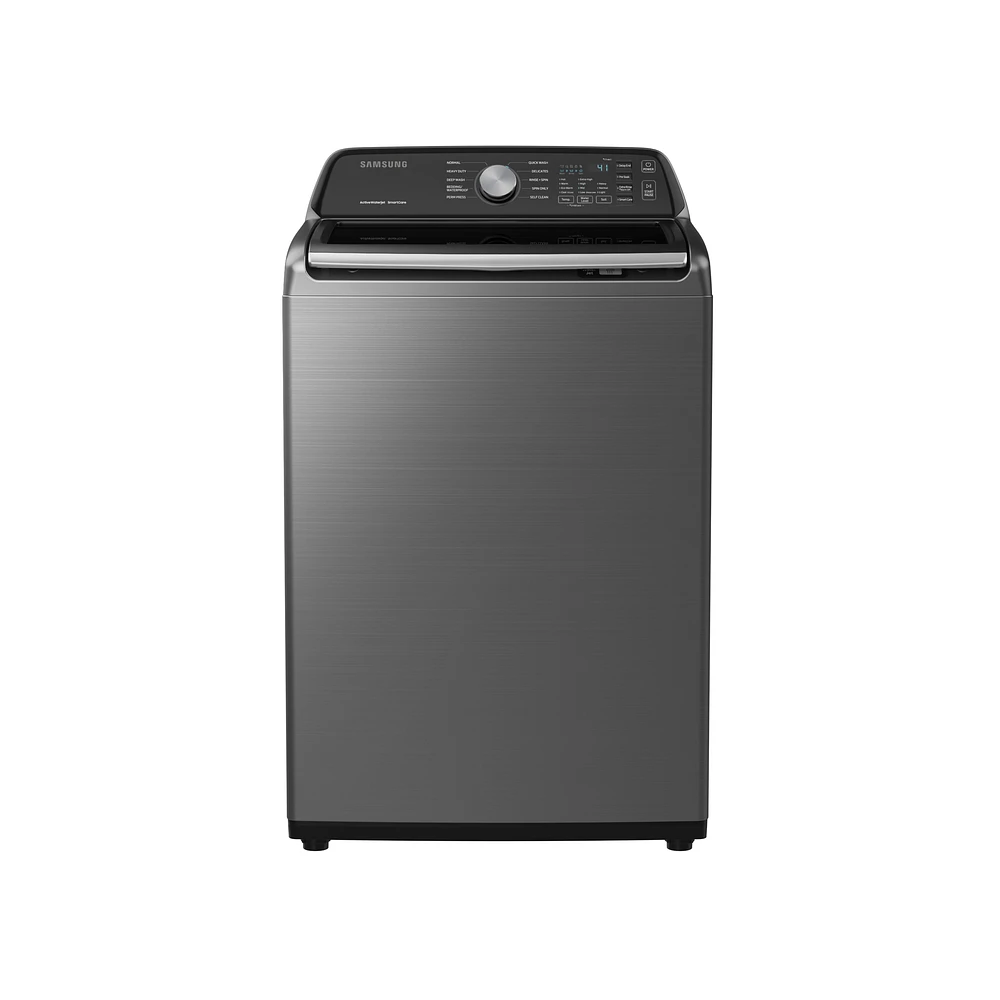 WA44A3405AP/A4 | 4.4 cu. ft. Top Load Washer with ActiveWave™ Agitator and Active WaterJet in Platinum | Samsung Business US