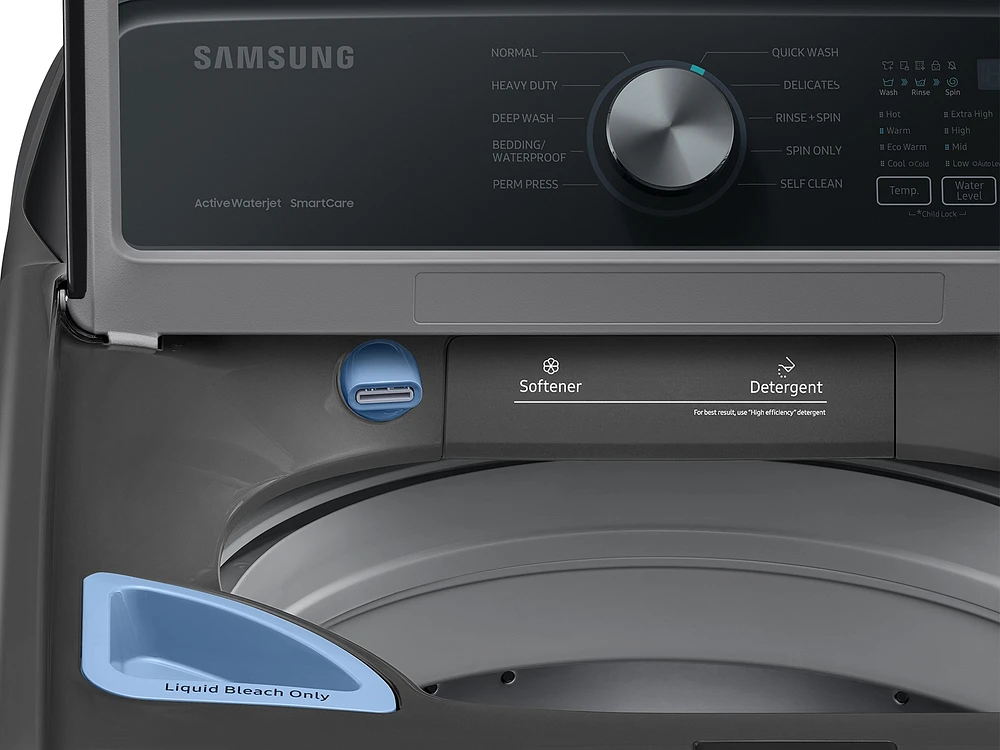 WA44A3405AP/A4 | 4.4 cu. ft. Top Load Washer with ActiveWave™ Agitator and Active WaterJet in Platinum | Samsung Business US