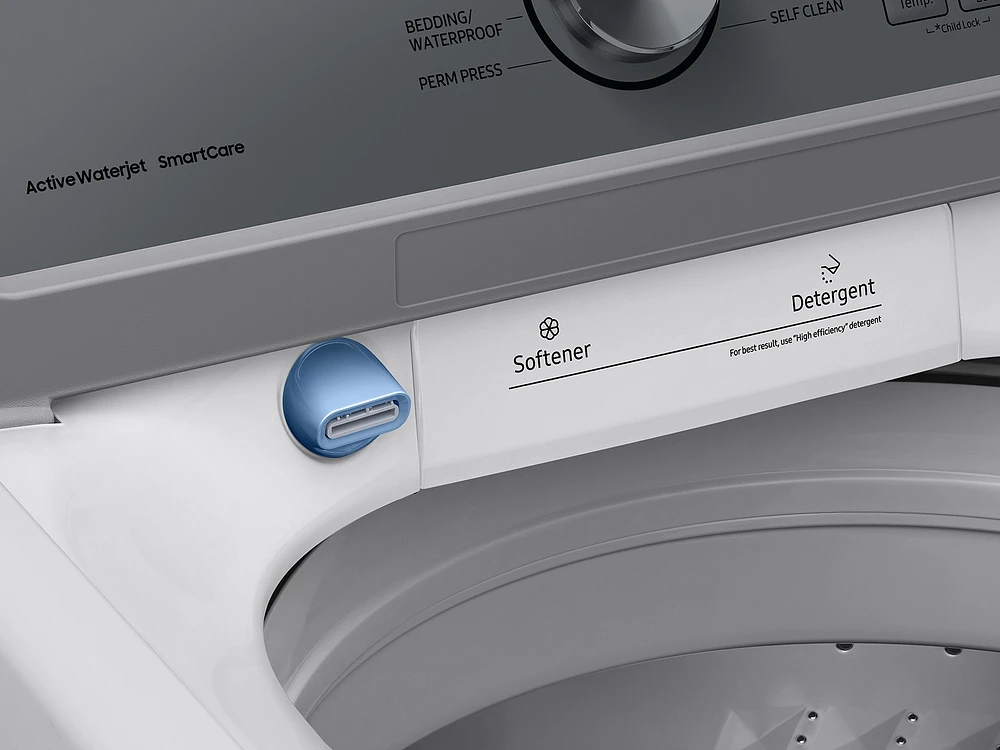 WA44A3405AW/A4 | 4.4 cu. ft. Top Load Washer with ActiveWave™ Agitator and Active WaterJet in White | Samsung Business US