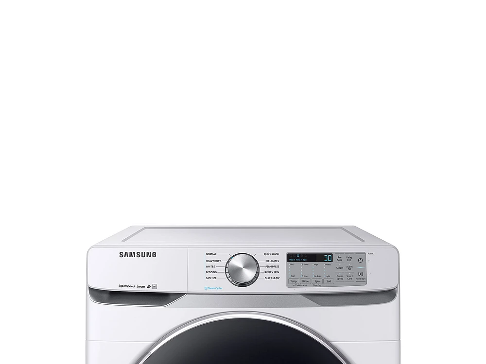 4.5 cu. ft. Front Load Washer with Super Speed in White Washers - WF45T6200AW/US | Samsung US