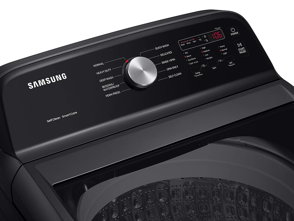 WA50B5100AV/US | 5.0 cu. ft. Large Capacity Top Load Washer with Deep Fill and EZ Access Tub in Brushed Black | Samsung Business US