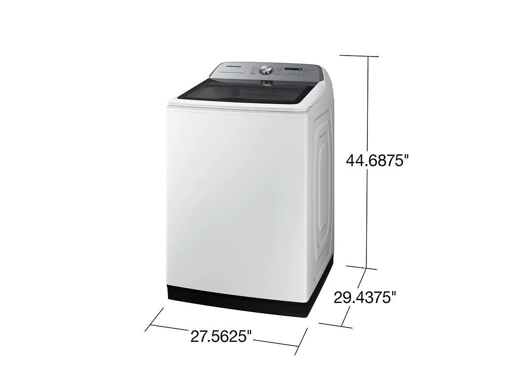 WA51A5505AW/US | 5.1 cu. ft. Smart Top Load Washer with ActiveWave Agitator and Super Speed Wash in White | Samsung Business US