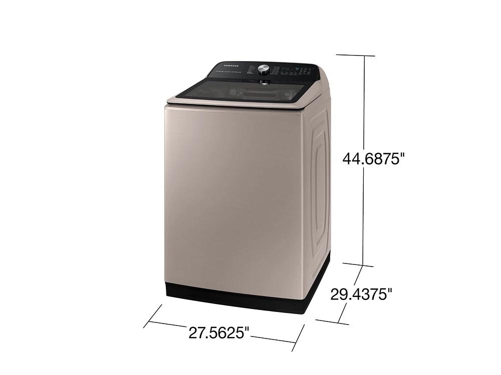 WA52A5500AC/US | 5.2 cu. ft. Large Capacity Smart Top Load Washer with Super Speed Wash in Champagne | Samsung Business US