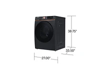 5.0 cu. ft. Extra Large Capacity Smart Front Load Washer with Super Speed Wash and Steam in Brushed Black Washers - WF50BG8300AVUS | Samsung US